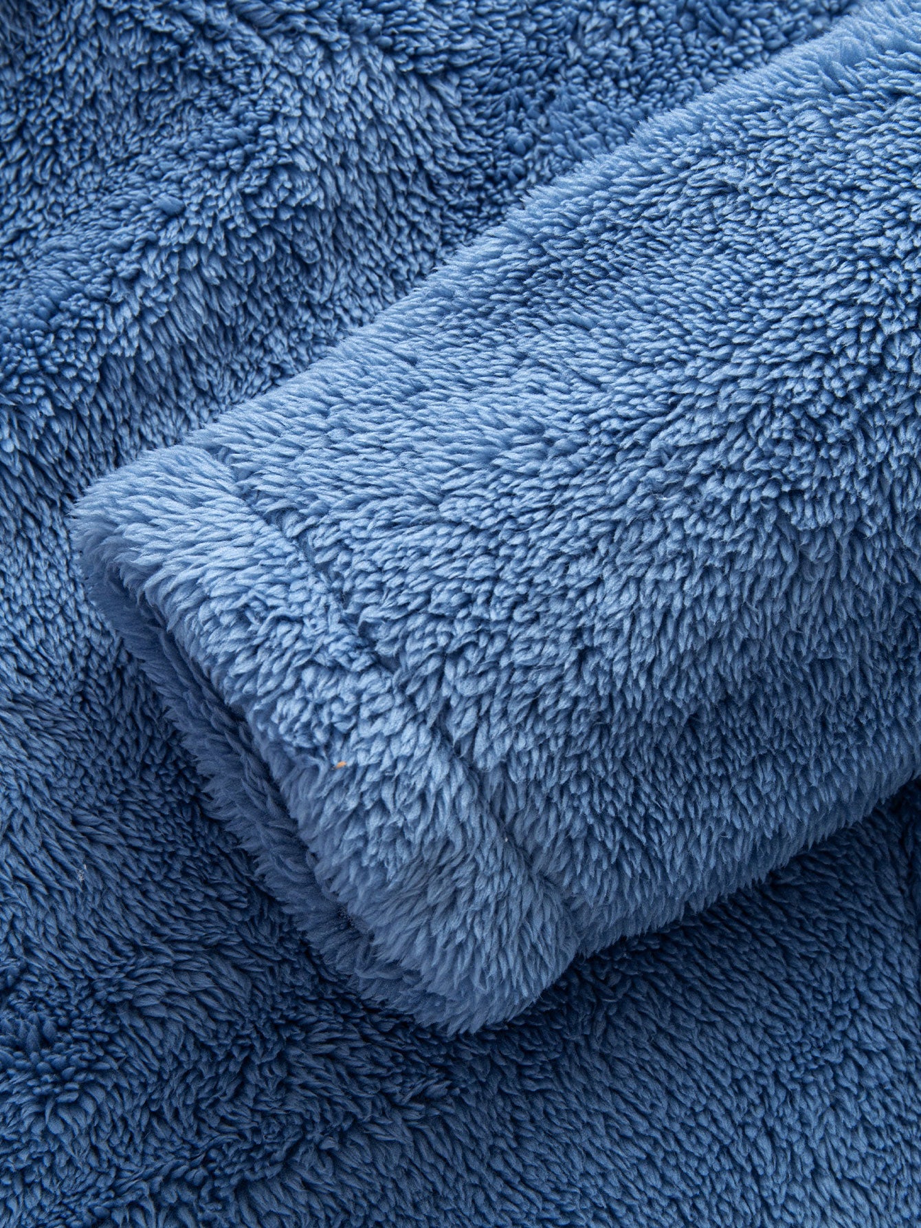 Contrast Teddy Hooded Shirt