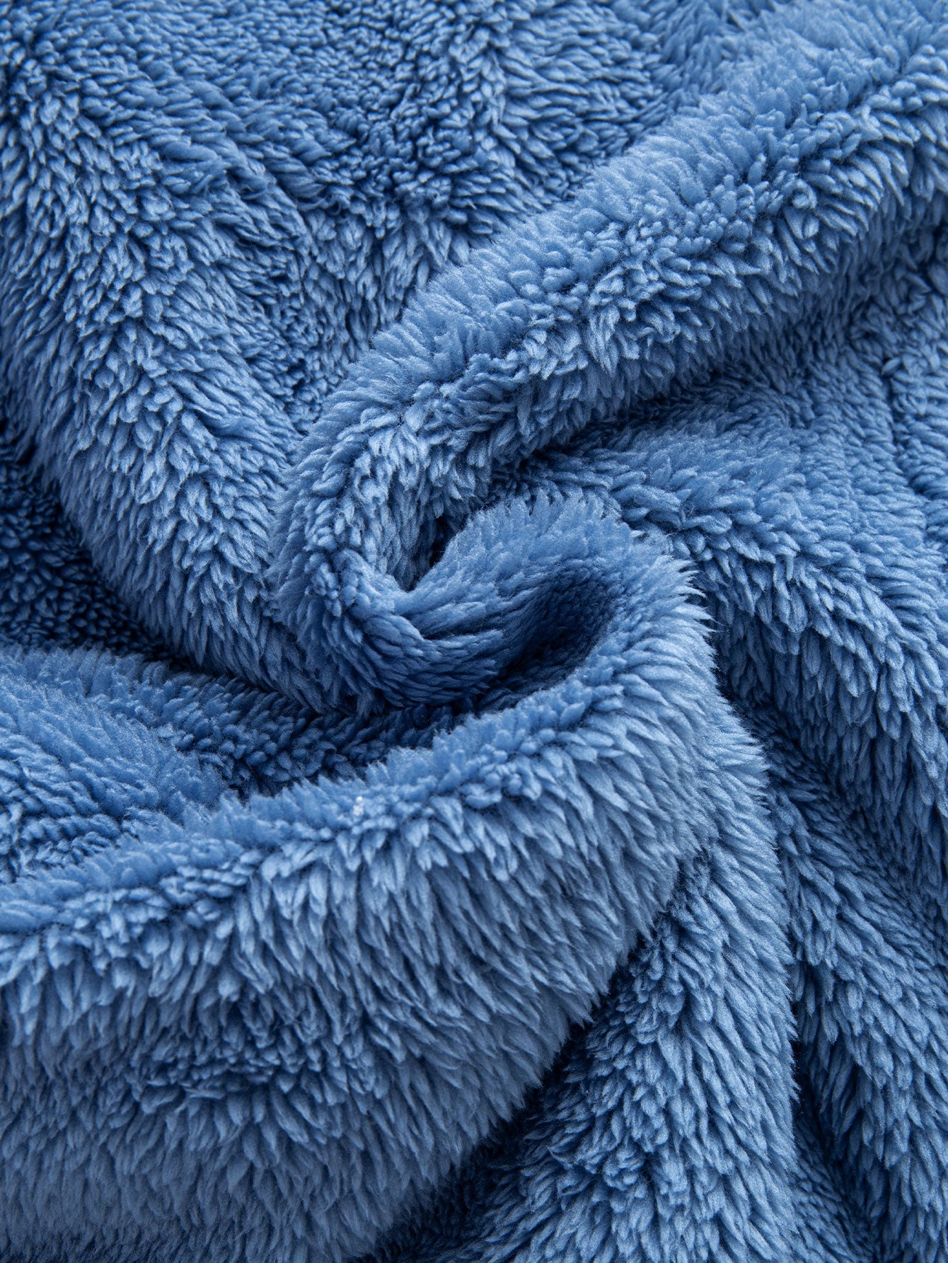 Contrast Teddy Hooded Shirt