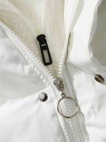 2 In 1 Teddy Hooded Puffer Coat