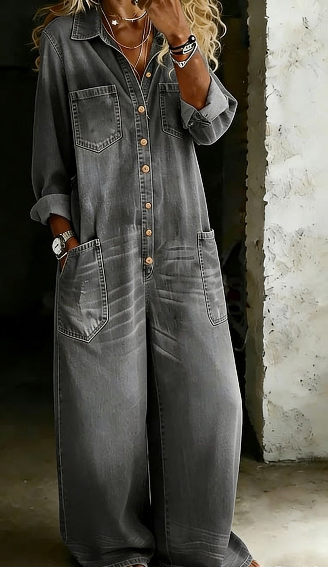 Casual Cotton Jumpsuit