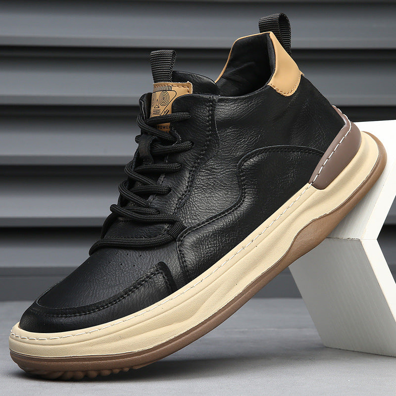 ZANETTI LEATHER TRAINERS