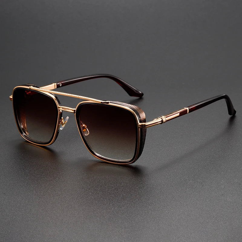 Aviantis Geometric Metal Sunglasses