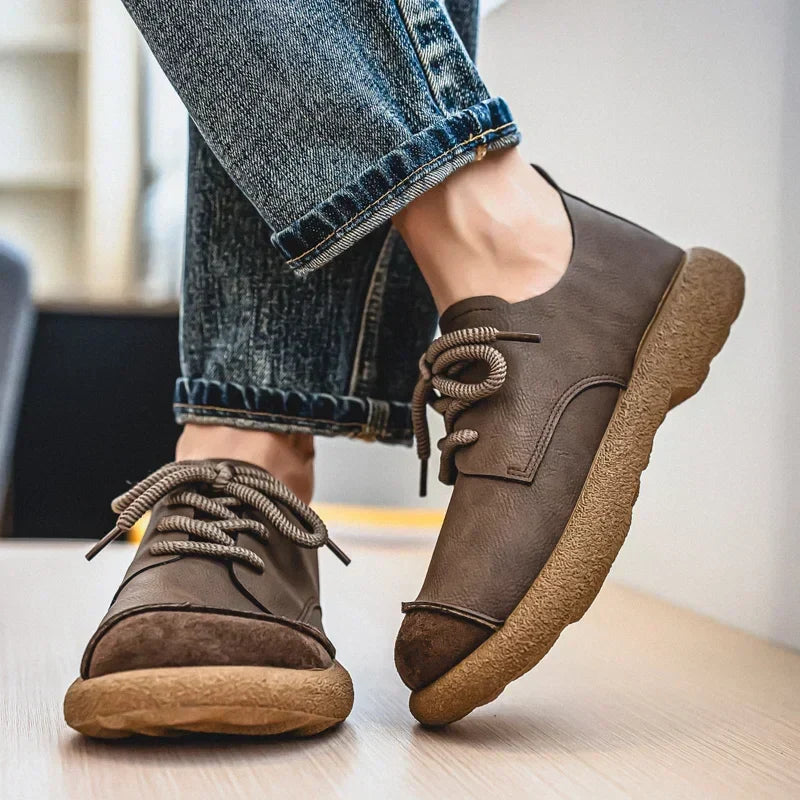 Aurex Leather Trainers