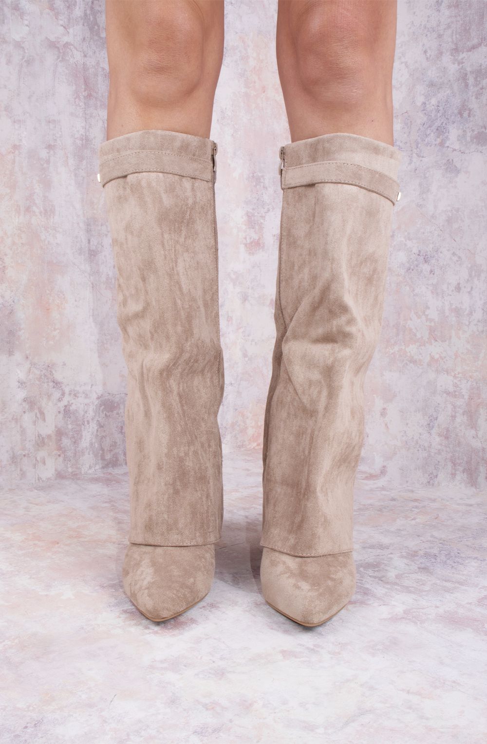 Seraphina Faux Suede Knee-High Wedge Boots