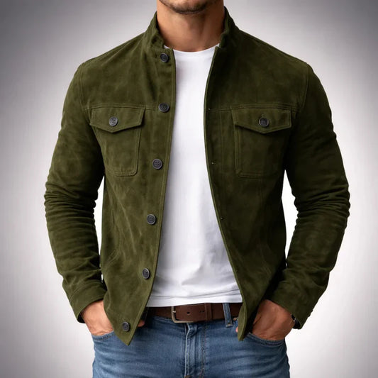 Corvello Suede Button Jacket