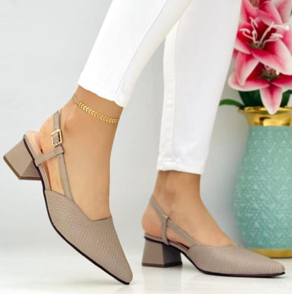 VELORIA MID HEEL POINTED SHOES