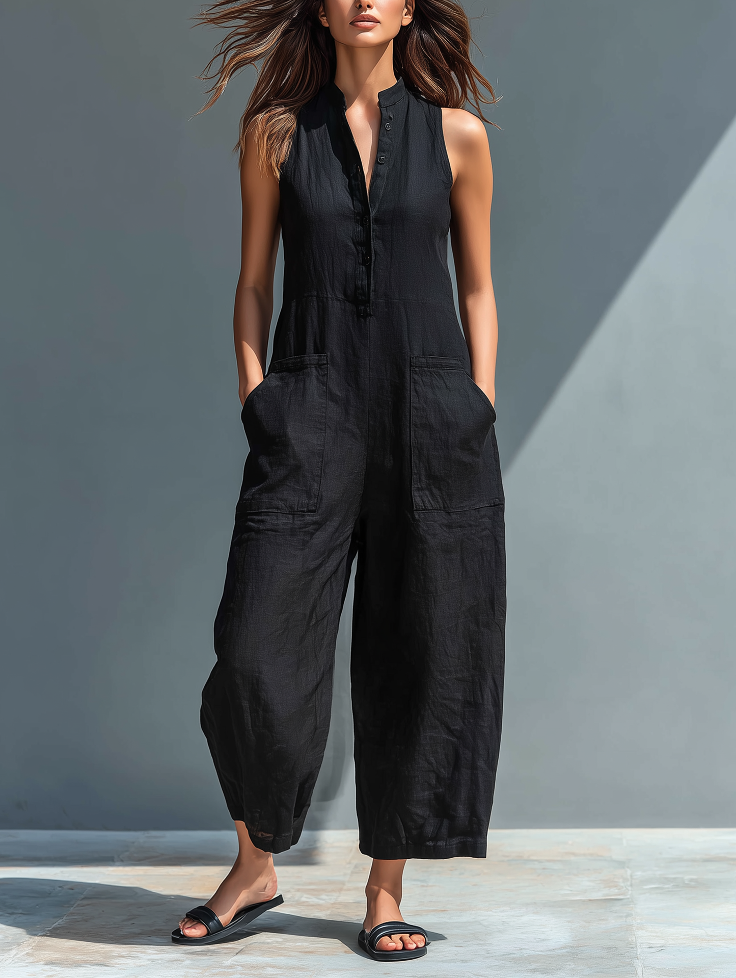 VALENZA LINEN JUMPSUIT