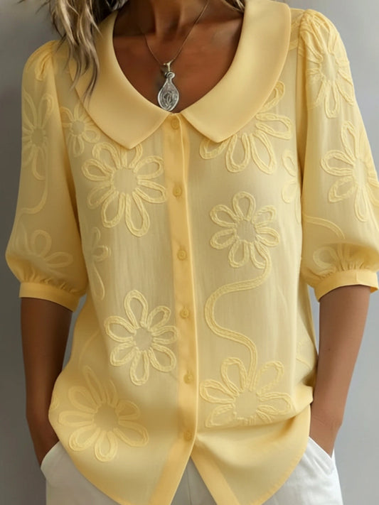 FLOREA LIGHT FLORAL ELEGANCE BLOUSE