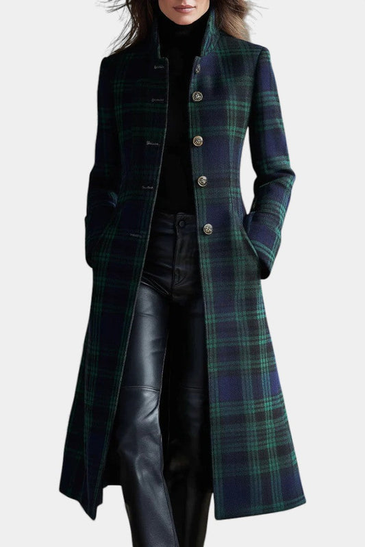 Glendine | Elegant Plaid Coat