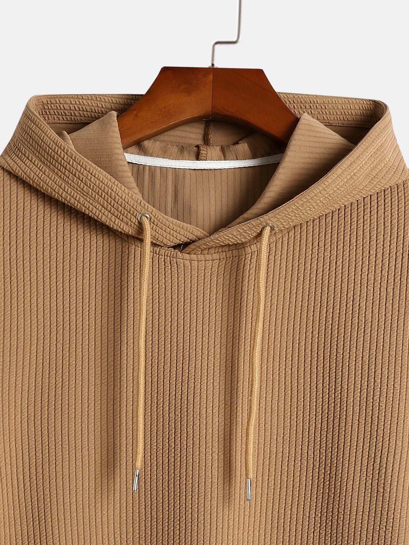 Basic Ribbed Hoodie
