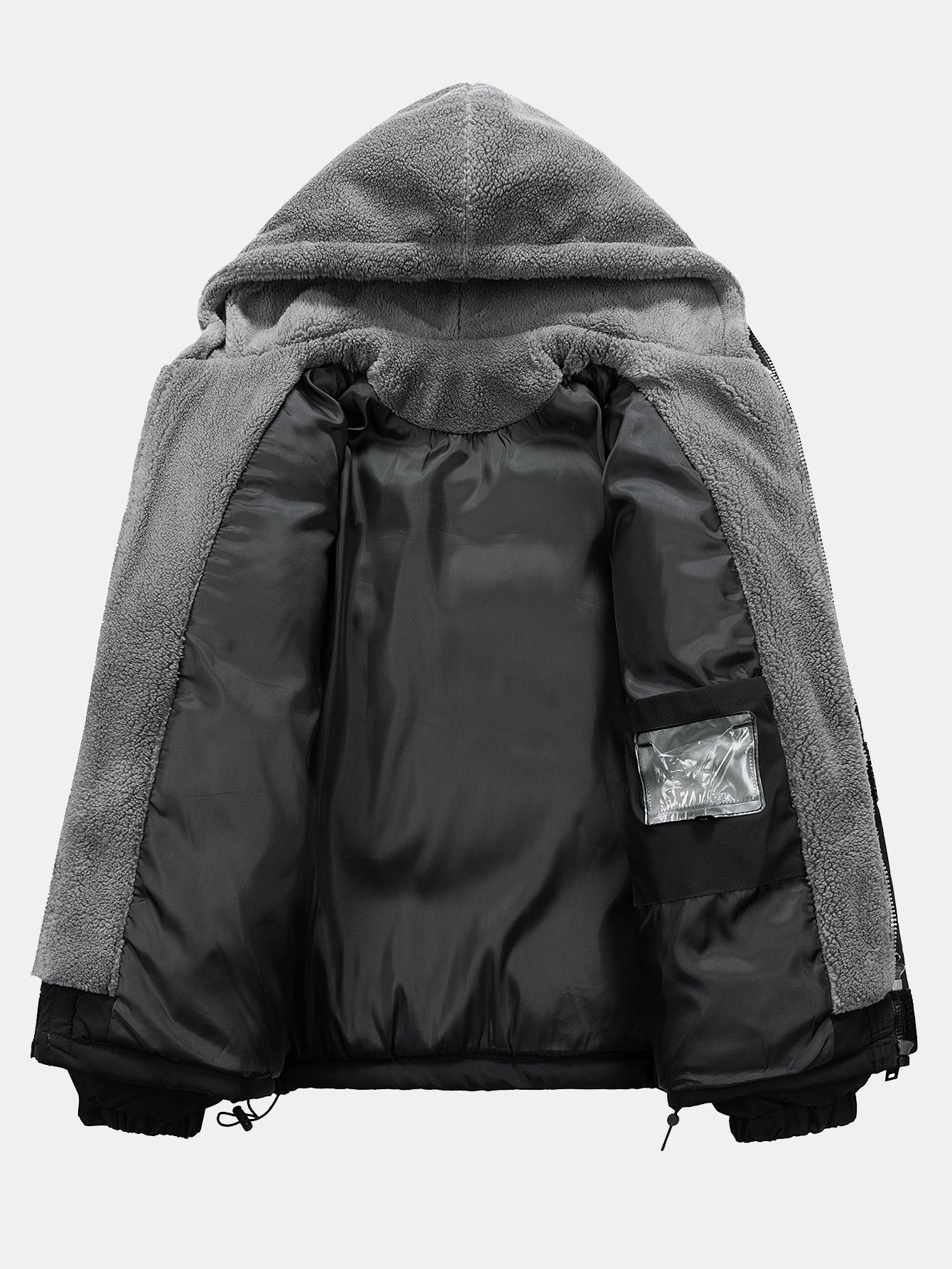 2 In 1 Teddy Hooded Puffer Jacket