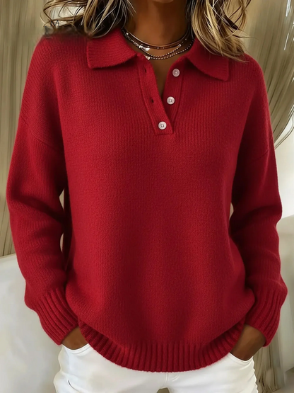 Eloria Buttoned Turtleneck Sweater