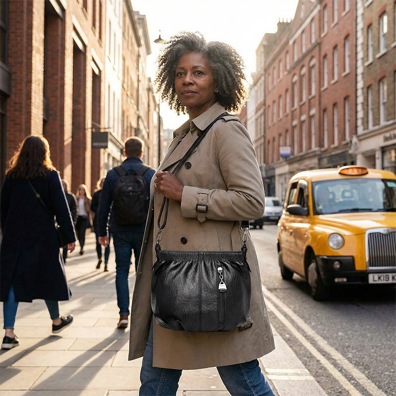 Sofia Leather Bucket Bag