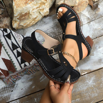 VARESSA BLOCK HEEL SANDALS
