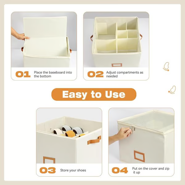 STORAVA FABRIC SHOE ORGANIZER BOX