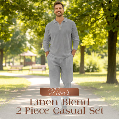 Men’s Casual Linen 2-Piece Set