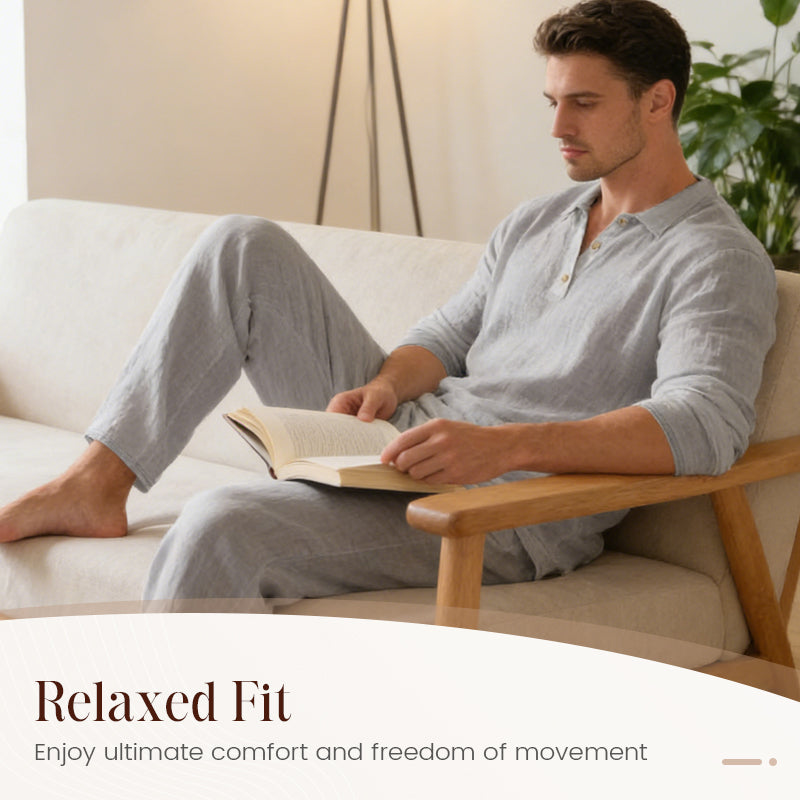 Men’s Casual Linen 2-Piece Set