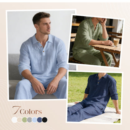 Men’s Casual Linen 2-Piece Set