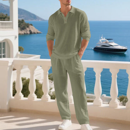 Men’s Casual Linen 2-Piece Set